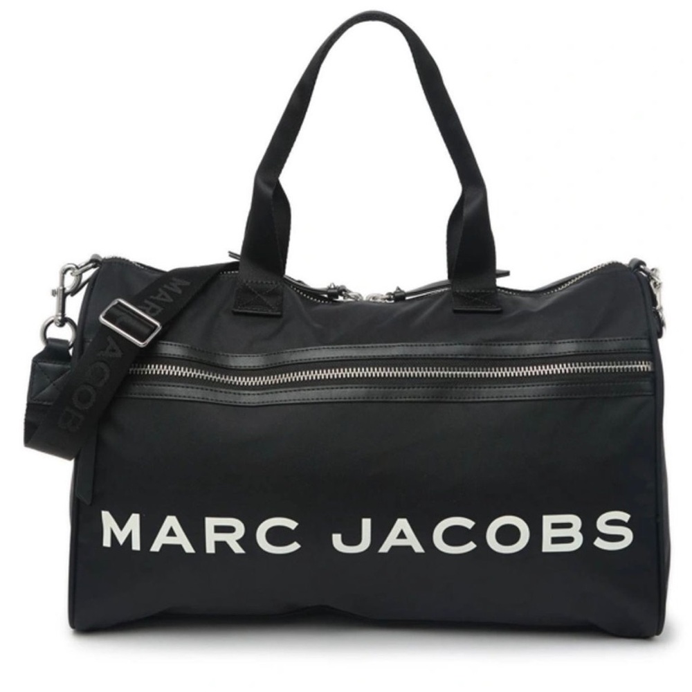 Marc Jacobs Logo Large Duffle Bag In Black
